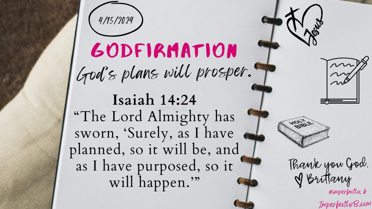 GODFIRMATION: God’s Plans Will Prosper